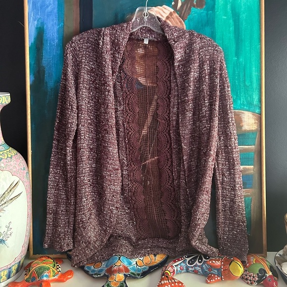 Charlotte Russe Maroon Cardigan - Picture 16 of 16